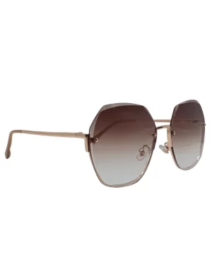 "Eleva tu estilo con los lentes solares LOB Brillo Dorado: glamour, protección UV y comodidad en un solo accesorio para la mujer linda que eres."